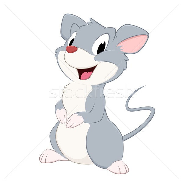 Karikatur Maus cute einfach glücklich Stock foto © mumut