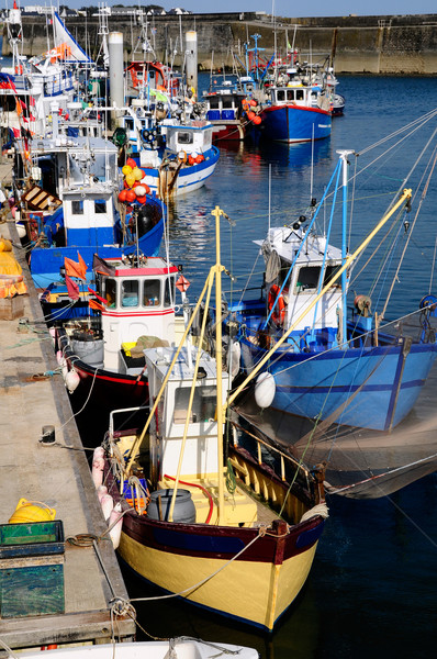 Stockfoto: Haven · Frankrijk · vissen · boten · afdeling · zee