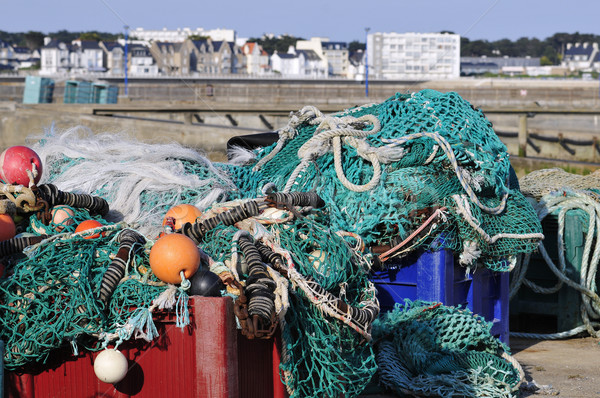Balık tutma Fransa büyük kutuları liman Stok fotoğraf © Musat