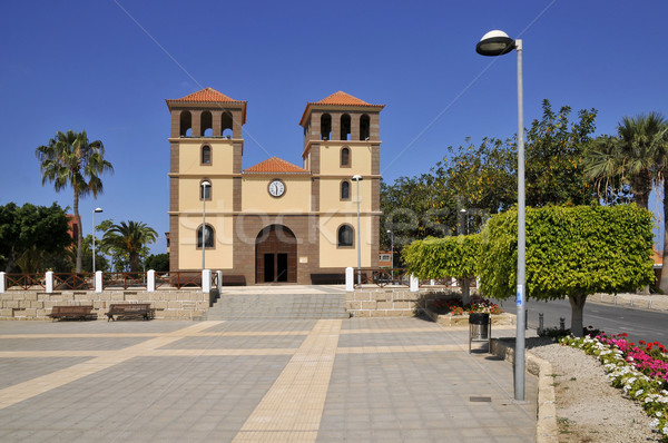 Kilise tenerife güneybatı İspanyolca saat Stok fotoğraf © Musat