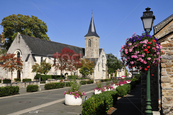 Town and church at Solesmes in France Stock photo © Musat