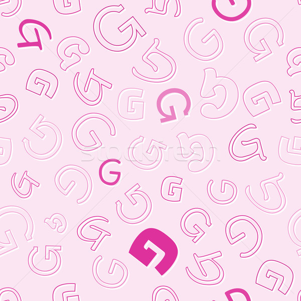 seamless pattern with character G Stock photo © muuraa