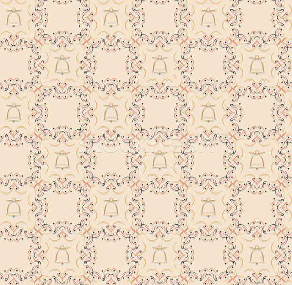 Végtelen minta harang barna vektor textúra divat Stock fotó © muuraa