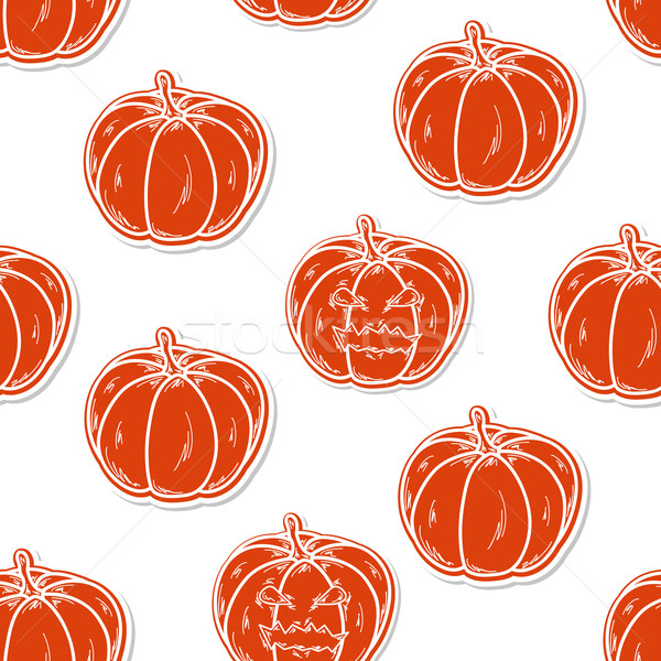 halloween seamless pattern with pumpkins Stock photo © muuraa