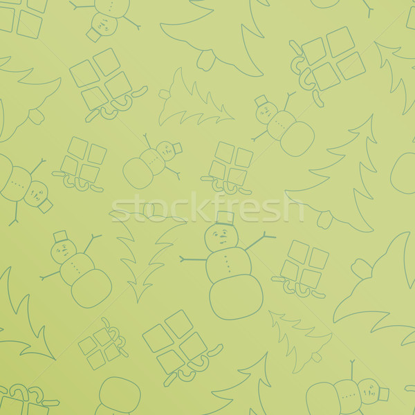 Karácsony terv végtelen minta díszek vektor papír Stock fotó © muuraa