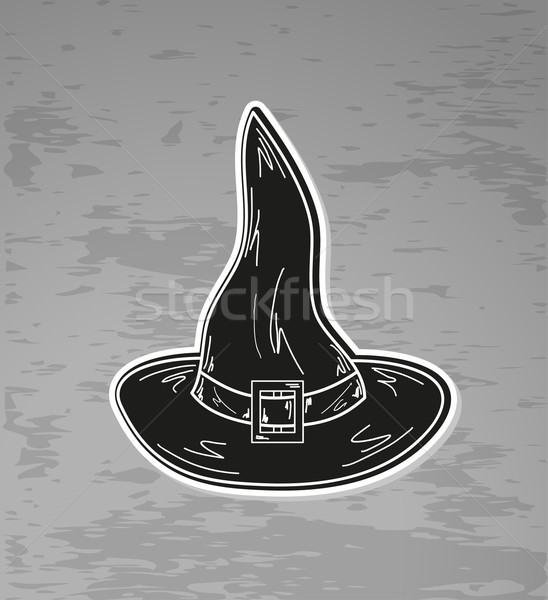 魔女の帽子 黒 暗い ベクトル 服 魔法 ストックフォト © muuraa