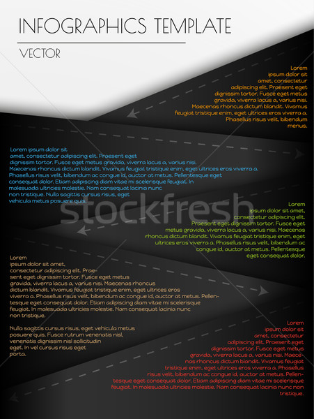 Stockfoto: Zwarte · infographics · vector · pijlen · communie · business
