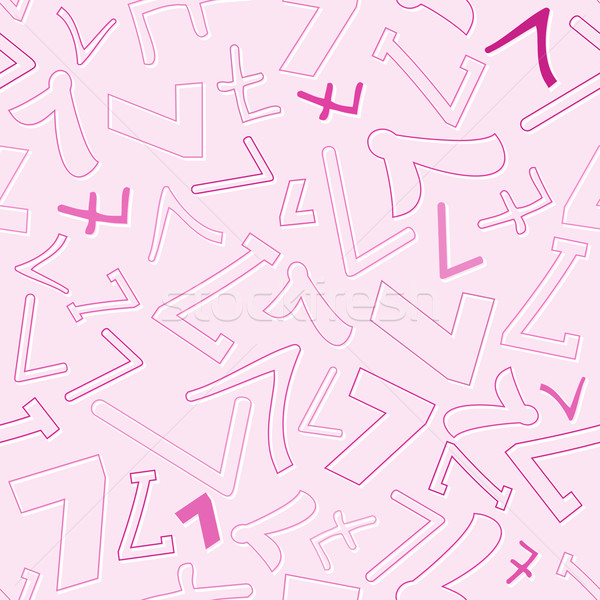 Aantal zeven roze vector mode Stockfoto © muuraa