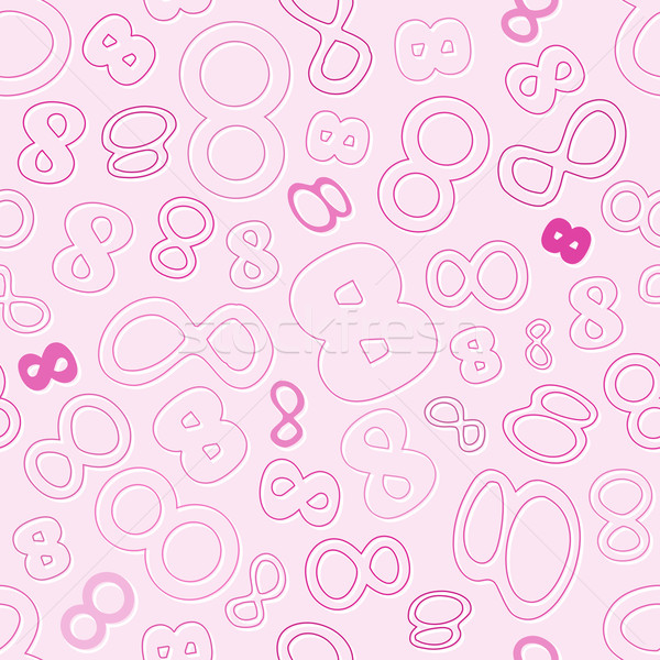 Aantal acht roze vector mode Stockfoto © muuraa