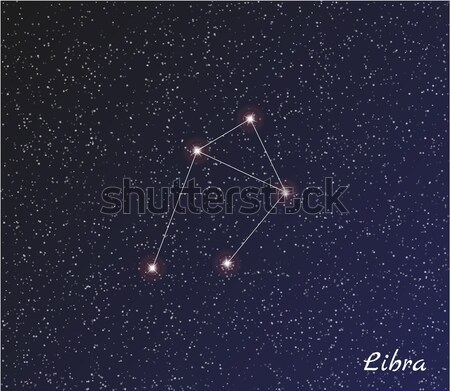 ストックフォト: 星座 · 星 · 暗い · 空 · ベクトル · 水