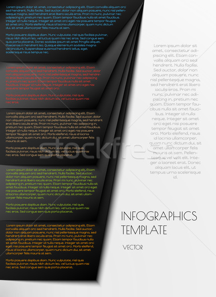 Zwarte infographics witte vector communie business Stockfoto © muuraa