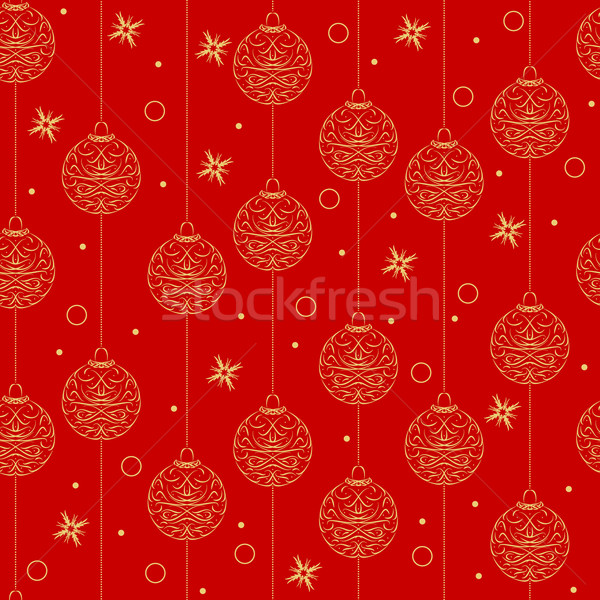 Karácsony terv végtelen minta díszek vektor buli Stock fotó © muuraa
