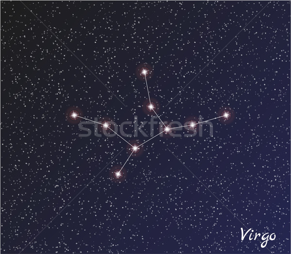 Sterrenbeeld star donkere hemel vector water Stockfoto © muuraa