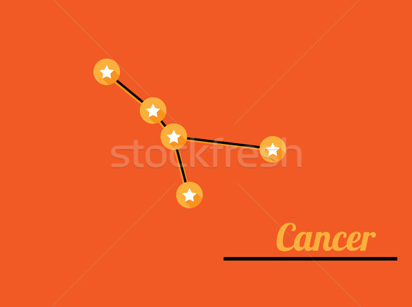 Constelatie cancer stea întuneric cer vector Imagine de stoc © muuraa