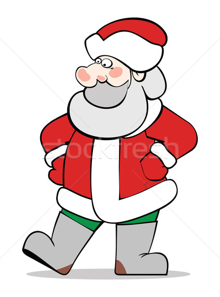 Foto stock: Papá · noel · rojo · ropa · feliz · gay · presente