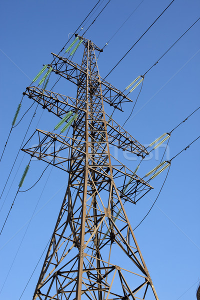 Power line and blue sky Stock photo © my-photomir