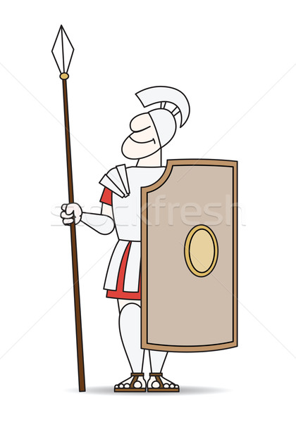 Anciens guerrier armure homme heureux amusement [[stock_photo]] © my-photomir