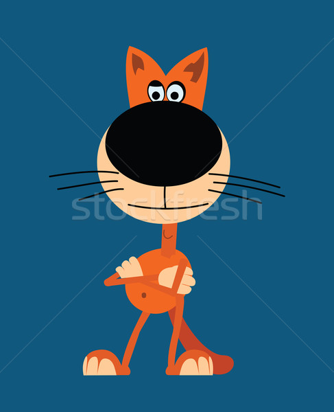 Macska külső ahogy narancs rajzfilmfigura izolált Stock fotó © my-photomir