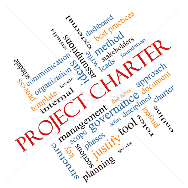 Project Charter Word Cloud Concept Angled Stock photo © mybaitshop