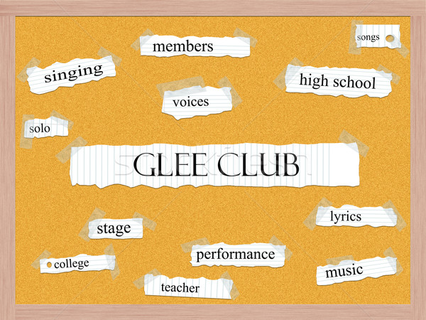Glee Club Corkboard Word Concept Stock photo © mybaitshop
