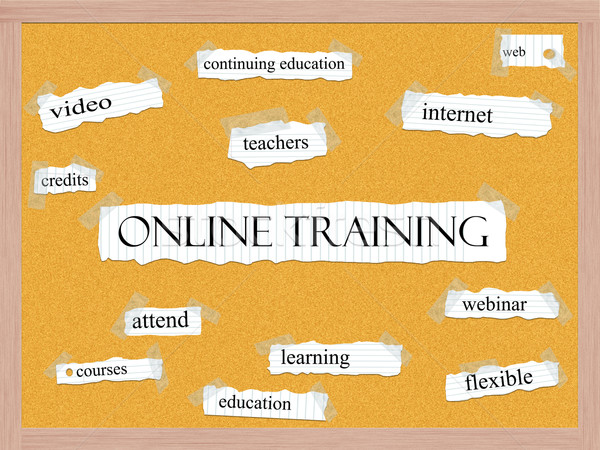 Online Training Corkboard Word Concept Stock photo © mybaitshop