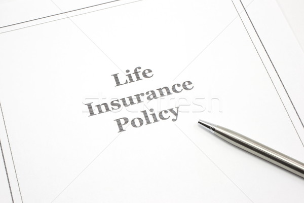 Life Insurance Policy with a pen to sign. Stock photo © mybaitshop