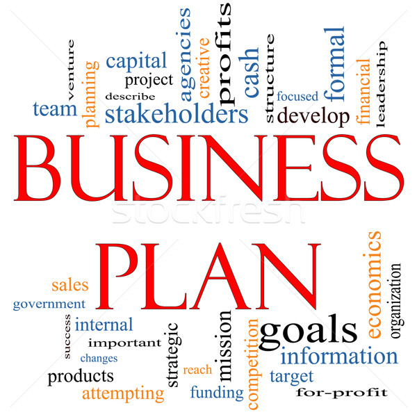 Business plan woordwolk groot project Stockfoto © mybaitshop