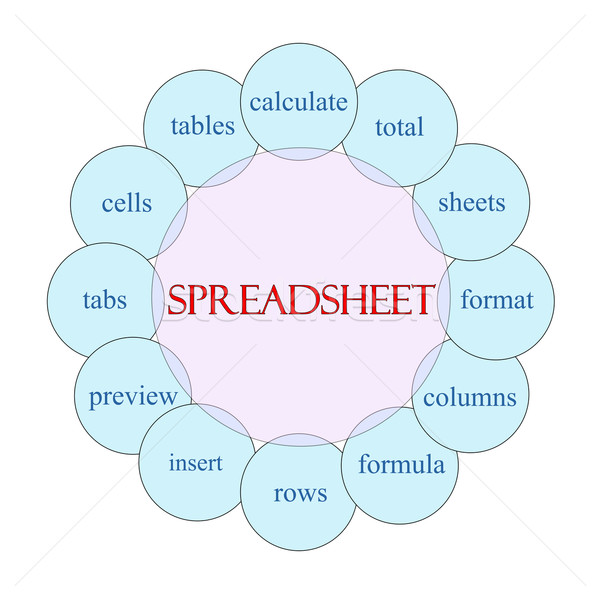 Spreadsheet Circular Word Concept Stock photo © mybaitshop