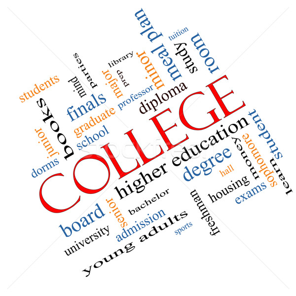 College Word Cloud Concept Angled Stock photo © mybaitshop