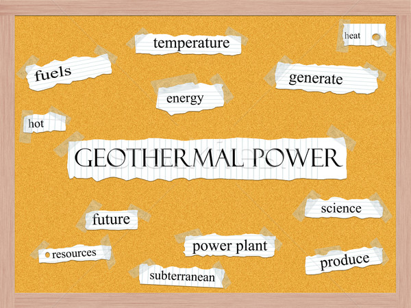 Geothermal Power Corkboard Word Concept Stock photo © mybaitshop