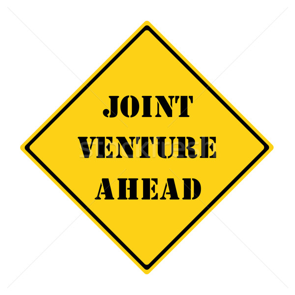 Joint Venture Ahead Sign Stock photo © mybaitshop