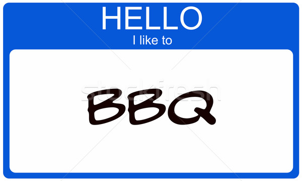 [[stock_photo]]: Bonjour · comme · bbq · bleu