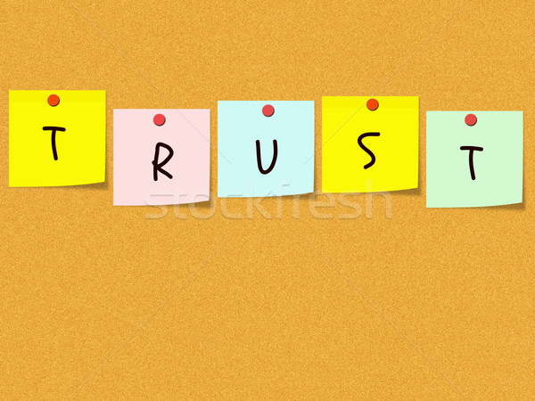 Trust on Cork Bulletin Board Stock photo © mybaitshop