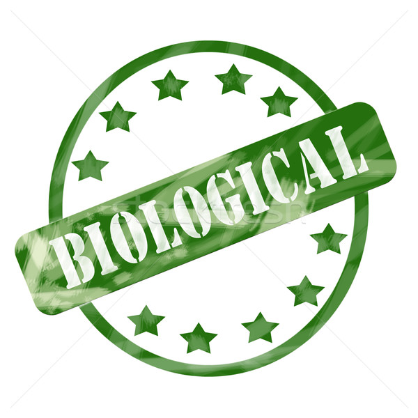緑 風化した 生物学的な スタンプ サークル 星 ストックフォト © mybaitshop