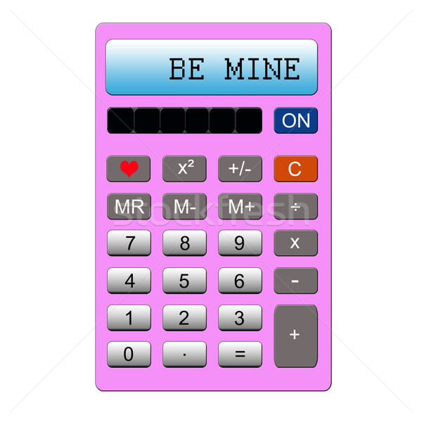 Be Mine Valentine's Day Pink Calculator Stock photo © mybaitshop