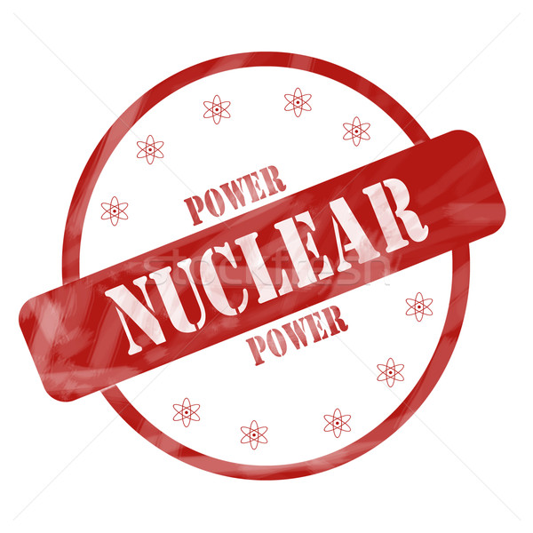 赤 風化した 核 電源 スタンプ サークル ストックフォト © mybaitshop