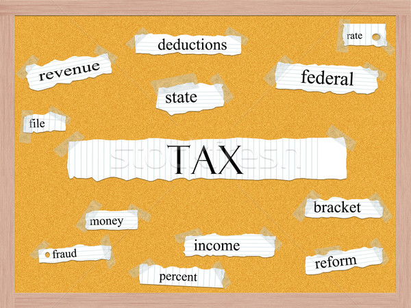 Tax Corkboard Word Concept Stock photo © mybaitshop