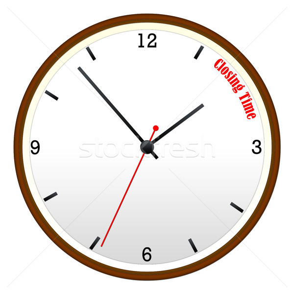 Closing Time Wall Clock Stock photo © mybaitshop