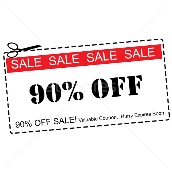 Ninety Percent Off Sale Coupon Stock photo © mybaitshop
