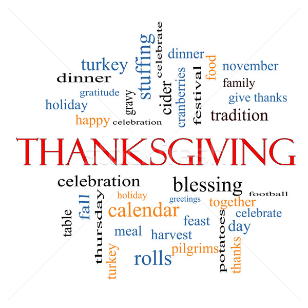 Thanksgiving Word Cloud Concept Stock photo © mybaitshop