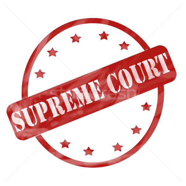 Red Weathered Supreme Court Stamp Circle and Stars Stock photo © mybaitshop