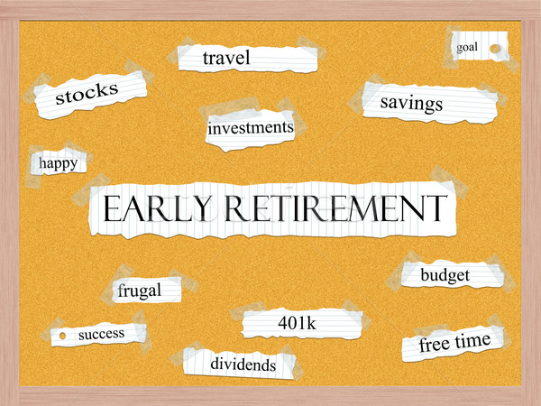 Early Retirement Corkboard Word Concept Stock photo © mybaitshop