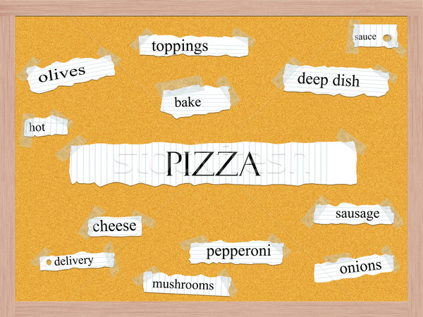Pizza Corkboard Word Concept Stock photo © mybaitshop
