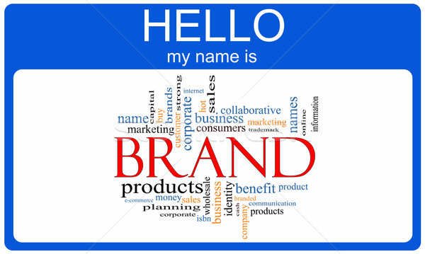 Brand Word Cloud Nametag Concept Stock photo © mybaitshop