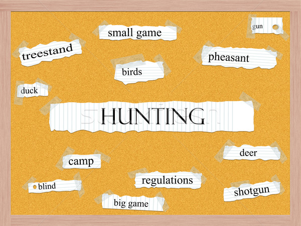 Hunting Corkboard Word Concept Stock photo © mybaitshop