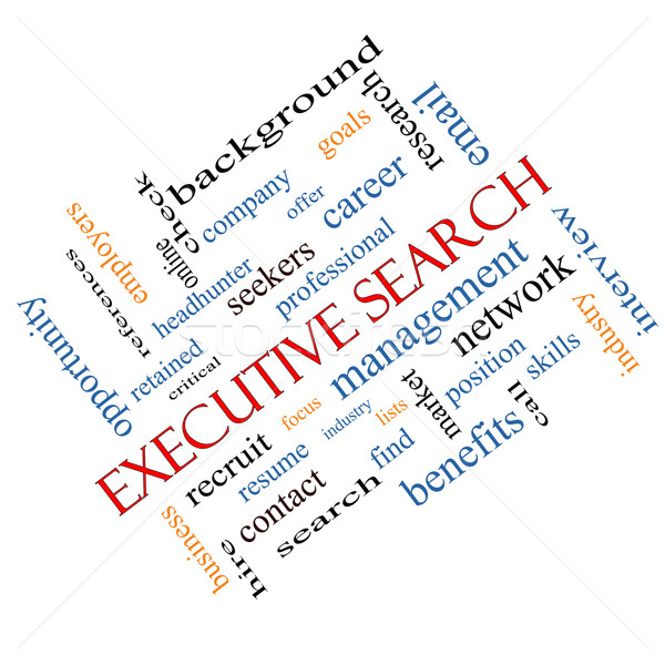 Executive Search Word Cloud Concept Angled Stock photo © mybaitshop