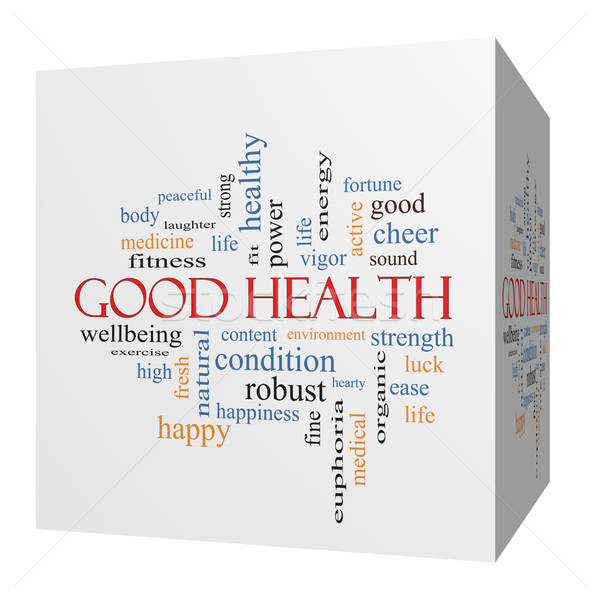 Good Health 3D cube Word Cloud Concept Stock photo © mybaitshop