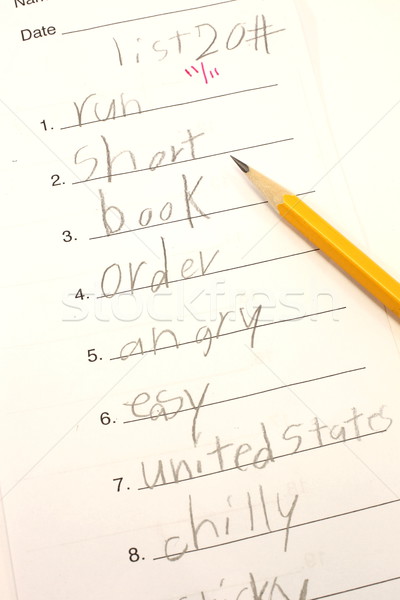 Third Grade Spelling Test Stock photo © mybaitshop