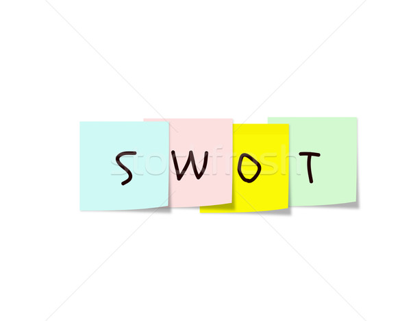 SWOT Sticky Notes Stock photo © mybaitshop