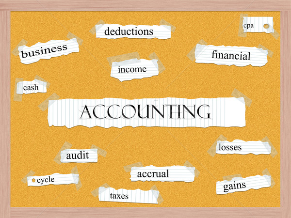 Accounting Corkboard Word Concept Stock photo © mybaitshop